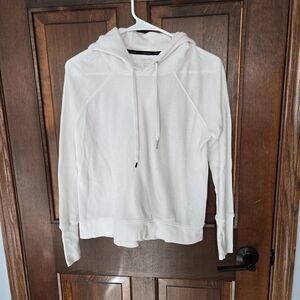 Women's White Hoodie Sweater